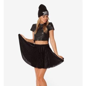 Burned velvet cheetah skirt